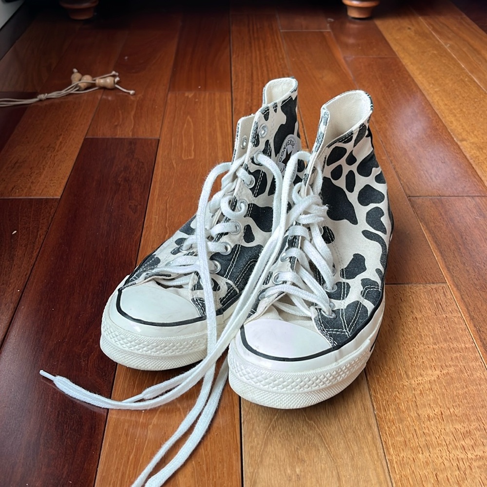 Custom Cow Print Converse High Tops